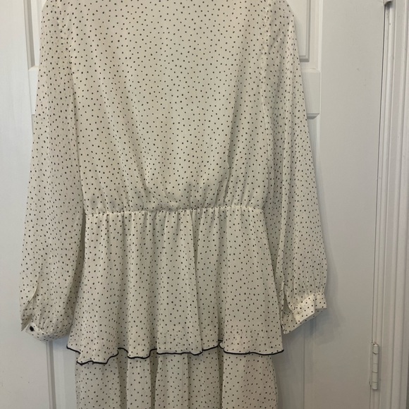Zara Woman’s White/Black Polka Dot Tiered Mini Dress Small 
Preloved No Flaws - Picture 7 of 9